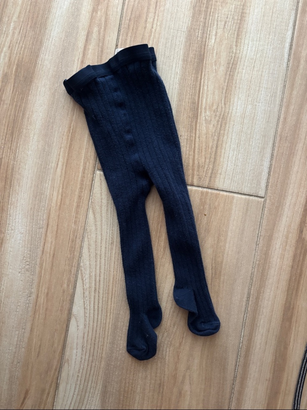 Petit Bateau Navy Ribbed Tights